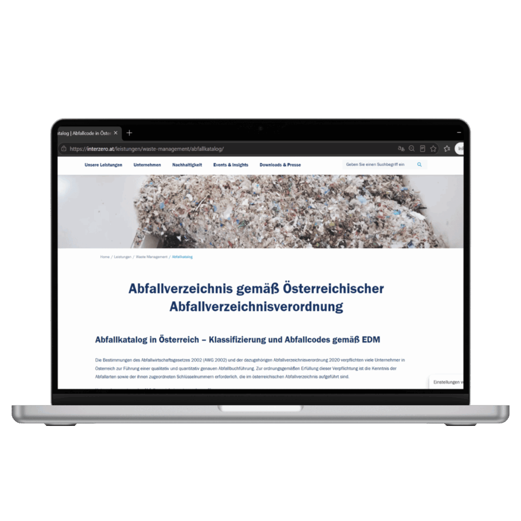 Abfallverzeichnis gemäß Österreichischer Abfallverzeichnisverordnung